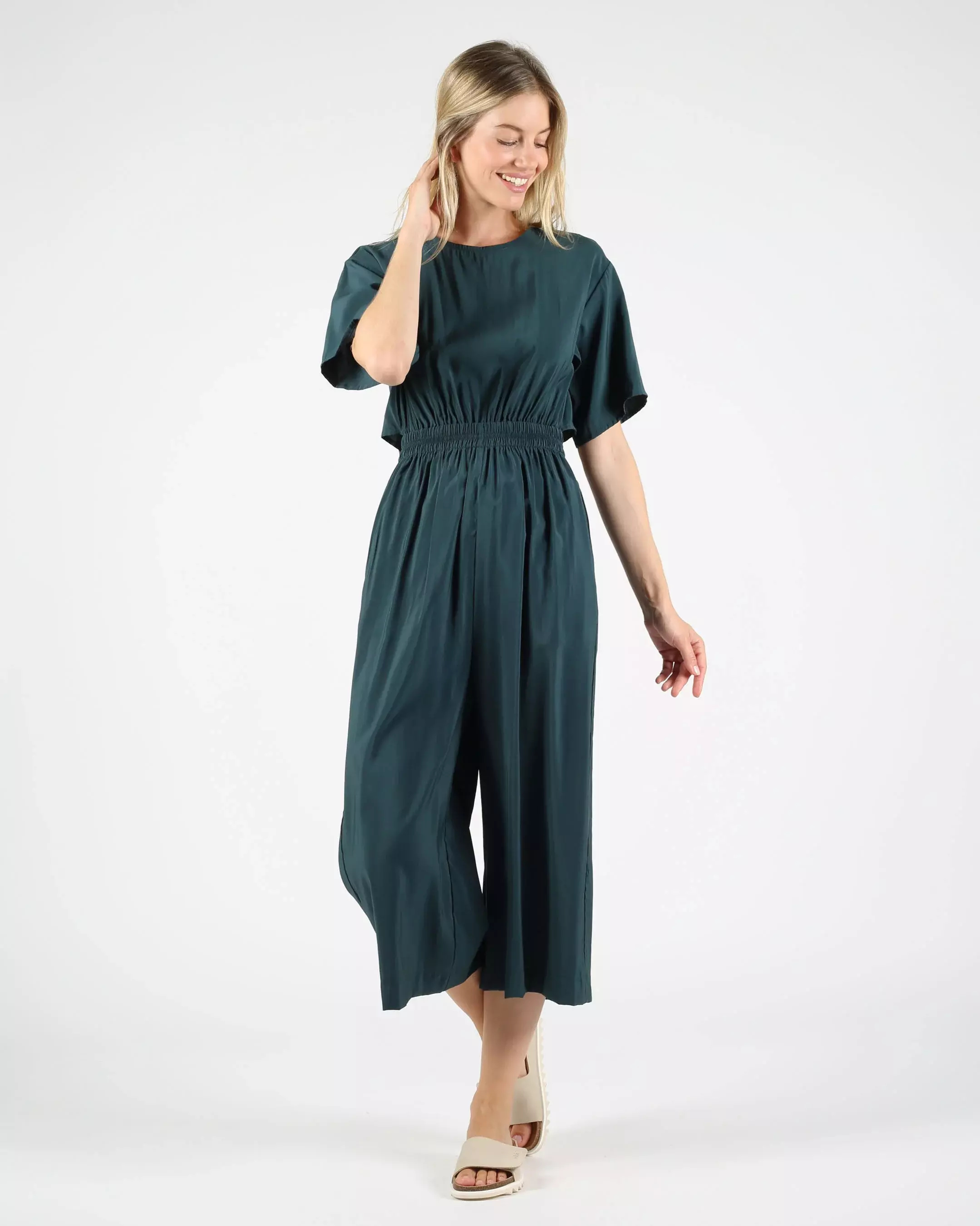 Wemoto Amalia Dark Green Jumpsuit Damen Einteiler grün